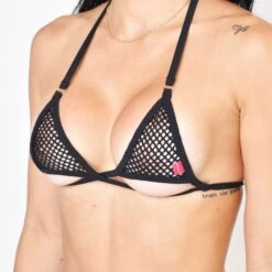 Ashley’s Sleek Black Mesh Bikini -Hot Bikini Sexy Shop Ashleys Temptation Sheer Bikini Top Piece