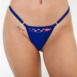 Deep Ocean Micro Bikini -Hot Bikini Sexy Shop Deep Ocean Micro Bikini Side Adjustable V String Front View