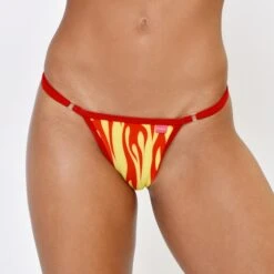 Fire Blaze Micro Bikini -Hot Bikini Sexy Shop Fire Blaze Micro Bikini Side Adjustable V String Front