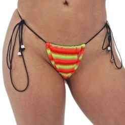 Heat Wave String Micro Bikini -Hot Bikini Sexy Shop Heat Wave String Micro Bikini by OH LOLA SWIMWEAR Bottom FRONT