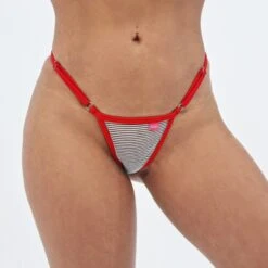 Hot Lines Sheer Bikini – Red -Hot Bikini Sexy Shop Hot Lines Sheer Bikini Sid Adjustable V String FRONT scaled 1