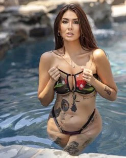 La Coccinelle Bandeau Bikini 9 La Coccinelle Bandeau Bikini -Hot Bikini Sexy Shop La Coccinelle Bandeau Bikini Floral Print and Black Micro Mesh