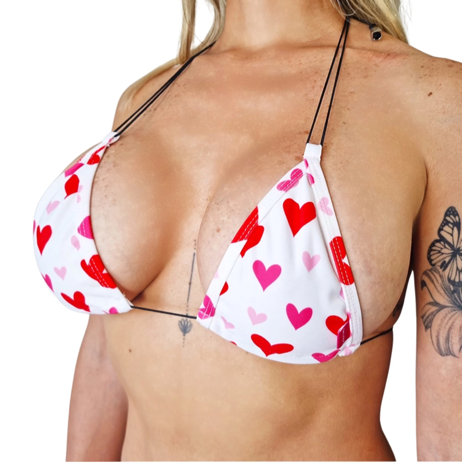 Love Hearts String Bikini (White) 3 Love Hearts String Bikini (White) - Image 3