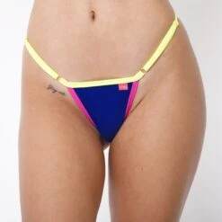 Neon Nights Bandeau Bikini 9 Neon Nights Bandeau Bikini -Hot Bikini Sexy Shop Neon Nights Bandeau Bikini Side Adjustable V String Front