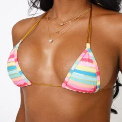 Rainbow Flirt String Bikini -Hot Bikini Sexy Shop Rainbow Flirt String Bikini Top