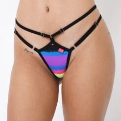 Surfer Girl Micro Bikini -Hot Bikini Sexy Shop Surfer Girl Micro Bikini Side Adjustable 2 Straps Diamond Bottom Front