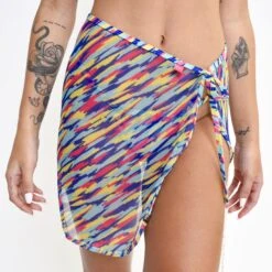 Vibrant Bloom Sheer Pareo -Hot Bikini Sexy Shop Vibrant Bloom Sheer Pareo FRONT by Oh Lola Swimwear