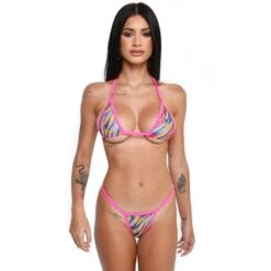 Vibrant Bloom Sheer Bikini