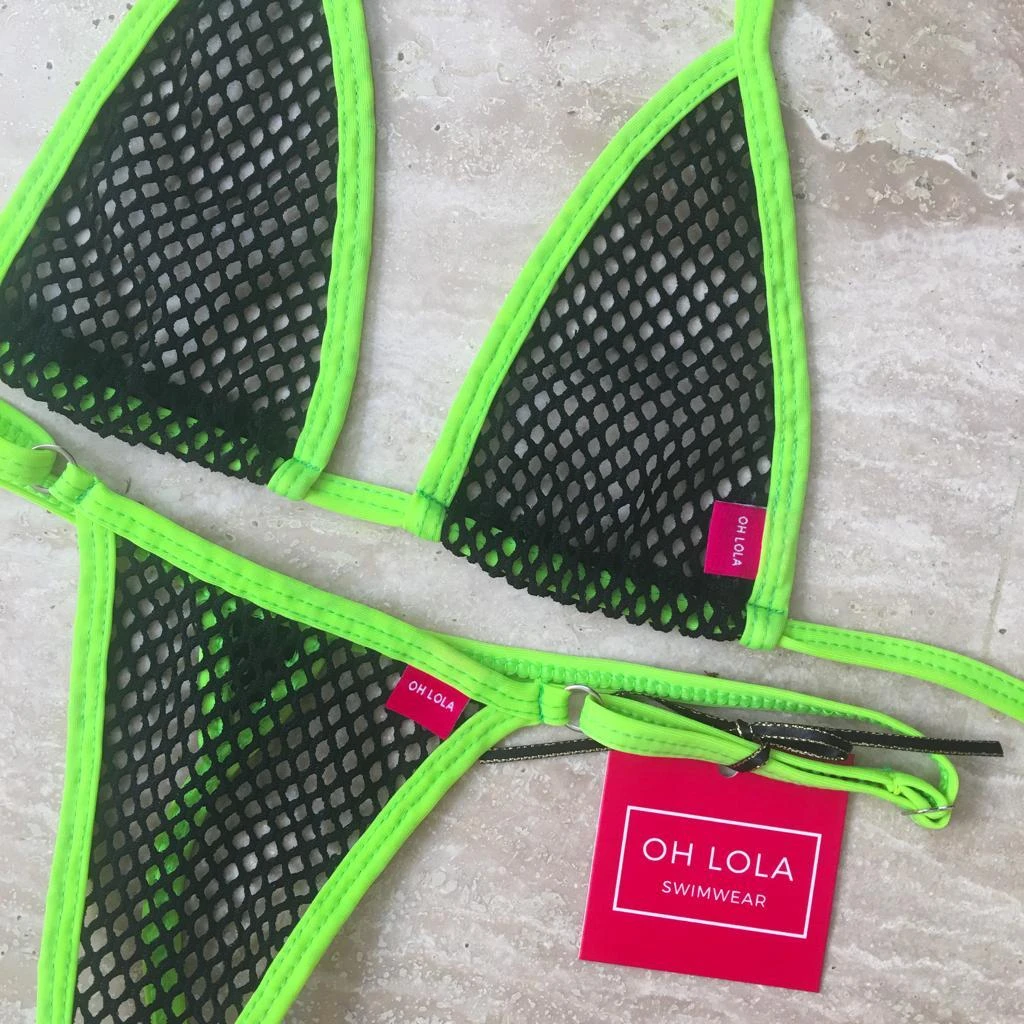 Temptation Micro Bikini – Green/Black 4 Temptation Micro Bikini – Green/Black - Image 4