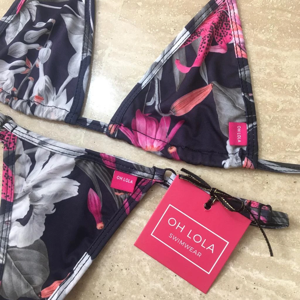 Enchanted Micro Bikini Dark/Floral 6 Enchanted Micro Bikini Dark/Floral - Image 6