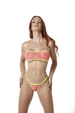 Temptation Bandeau Micro Bikini – Pink/Yellow