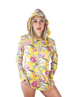 Enchanted Hooded Fishing Shirt – Yellow/Floral