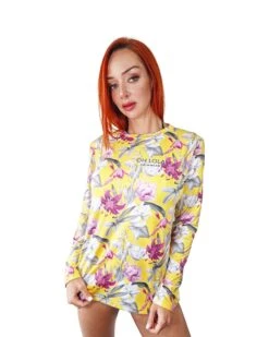 Enchanted Fishing Shirt – Yellow/Floral